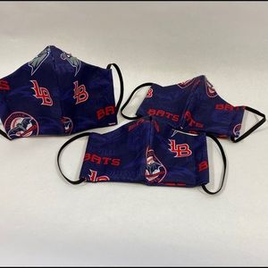 NWOT. Louisville Bats Baseball face‎ mask. Handmade